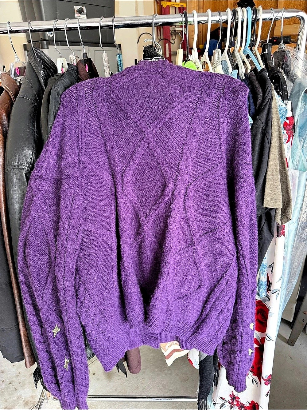 Taylor's Version The Eras Tour Purple Cardigan XL/2XL Like New - Picture 2 of 5